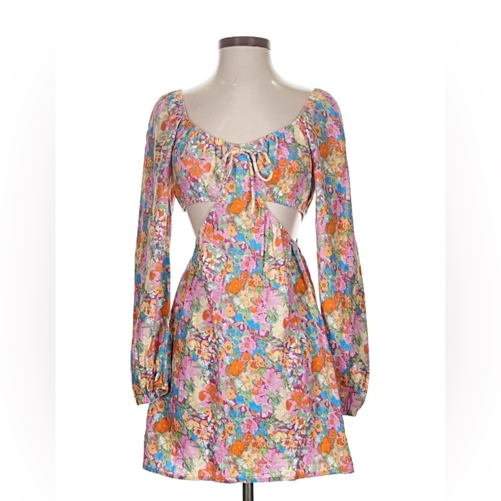 Wild Fable Multicolor Floral Long Sleeve Dress